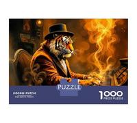 Puzzle for Adults 1000 Pieces Tiger Playing Piano Music Jigsaws for Adults Toy Wall Decor Presents for Women Unique Gifts for Birthday And Christmas 70x50cm/1000pcs