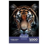 Puzzle for Adults 1000 Pieces Tiger Portrait Close-Up Adult Jigsaw Brain Teaser Game Staycation Kill Time Parent-child Interaction 38x26cm/1000pcs
