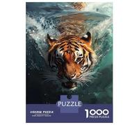 Puzzle for Adults 1000 Pieces Tiger Swimming Underwater Jigsaw Puzzle Toy Wall Decor Birthday Present Unique Gifts for Birthday And Christmas 52x38cm/1000pcs