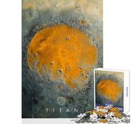 Puzzle for Adults 1000 Pieces Titan Surface Crater Saturn Moon Practical Game Stress Reliever Toy Wall Decor Artists Collection, Fine Art (50X75cm)