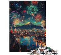 Puzzle for Adults 1000 Pieces Tokyo Night Fireworks Puzzles for Teenagers Birthday Present Difficult And Challenge Toy Intellectual Game (38x52cm/1000pcs)