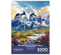 Puzzle for Adults 1000 Pieces Torres Del Paine National Park Chile Puzzles for Adults Hands-on Game Difficult Hard Unique Gifts for Birthday And Christmas 70x50cm/1000pcs