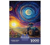 Puzzle for Adults 1000 Pieces Tractor Under Cosmic Sky Jigsaw for Adults Relax Games Analysis And Logic Birthday And Unique Gifts 38x26cm/1000pcs