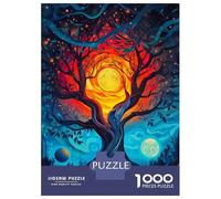 Puzzle for Adults 1000 Pieces Tree of Two Moons Puzzles for Adults Relaxing Games Precision Cutting Parent-child Interaction 70x50cm/1000pcs