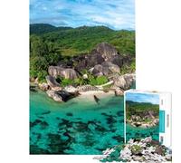 Puzzle for Adults 1000 Pieces Tropical Island Beach Seychelles Help The Brain Exercise Presents for Women Anti-Stress Toys for Ages 14 And over (50x75cm)