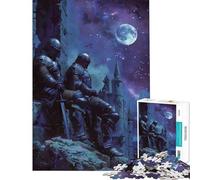 Puzzle for Adults 1000 Pieces Two Knight in The Night Help The Brain Exercise Presents for Women Anti-Stress Toys for Ages 14 And over (38x26cm)