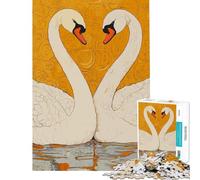 Puzzle for Adults 1000 Pieces Two White Swans Adult Jigsaw Puzzle Family Games Analysis And Logic Unique Gifts for Birthday And Christmas (Size 50x75cm)