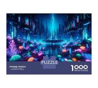 Puzzle for Adults 1000 Pieces Underwater Neon Cityscape Puzzles for Adults Hands-on Game Difficult Hard Unique Gifts for Birthday And Christmas 70x50cm/1000pcs