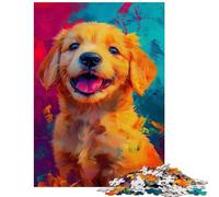 Puzzle for Adults 1000 Pieces Vibrant Puppy Joy Jigsaw Puzzles for Teenagers Staycation Kill Time Fun Activities at Home Unique Challenge Game (75x50cm/1000pcs)