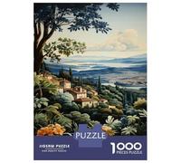Puzzle for Adults 1000 Pieces Vintage Italian Countryside Landscape Puzzles for Adults Relaxing Games Precision Cutting Parent-child Interaction 52x38cm/1000pcs