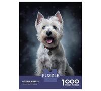 Puzzle for Adults 1000 Pieces West Highland White Terrie Jigsaw for Adults Relax Games Analysis And Logic Birthday And Unique Gifts 38x26cm/1000pcs