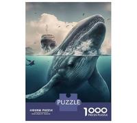 Puzzle for Adults 1000 Pieces Whale Animals Sea Puzzles for Adults Relaxing Games Precision Cutting Parent-child Interaction 70x50cm/1000pcs