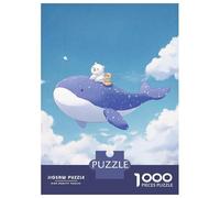Puzzle for Adults 1000 Pieces Whale Bears Sky Adventure Puzzles for Adults Relaxing Games Precision Cutting Parent-child Interaction 52x38cm/1000pcs