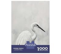 Puzzle for Adults 1000 Pieces White Egret in Fog Jigsaw Puzzle Toy Wall Decor Birthday Present Unique Gifts for Birthday And Christmas 52x38cm/1000pcs