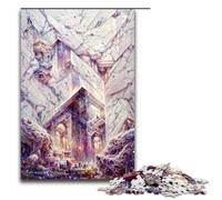 Puzzle for Adults 1000 Pieces White Marble Hall Jigsaw Every Piece Is Unique Challenging Family Fun Game 75x50cm