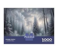 Puzzle for Adults 1000 Pieces Winter Forest Scene Puzzles for Adults Hands-on Game Difficult Hard Unique Gifts for Birthday And Christmas 70x50cm/1000pcs