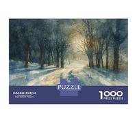 Puzzle for Adults 1000 Pieces Winter Road with Snow Puzzles for Adults Hands-on Game Difficult Hard Unique Gifts for Birthday And Christmas 38x26cm/1000pcs