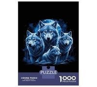 Puzzle for Adults 1000 Pieces Wolf Pack Jigsaws for Adults Brain Teaser Game Staycation Kill Time Birthday And Unique Gifts 52x38cm/1000pcs