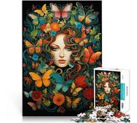 Puzzle for Adults 1000 Pieces Woman butterfly Pädagogisches Spielzeug zum Stressabbau Die Liebe zwischen Paaren stärken75x50cm
