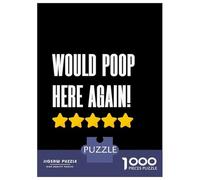Puzzle for Adults 1000 Pieces Would Poop Here Again Puzzles for Adults Hands-on Game Difficult Hard Unique Gifts for Birthday And Christmas 70x50cm/1000pcs