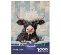 Puzzle for Adults 1000 Pieces Yak in A Bath Jigsaws for Adults Family Game Perfect Decoration Unique Gifts for Birthday And Christmas 52x38cm/1000pcs