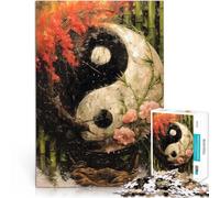 Puzzle for Adults 1000 Pieces Yin Yang Harmony Stressabbau Schwierige Herausforderung Tolles Geschenk für Spiele52x38cm