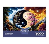 Puzzle for Adults 1000 Pieces Yin Yang Nature Art Puzzles for Adults Hands-on Game Difficult Hard Unique Gifts for Birthday And Christmas 38x26cm/1000pcs