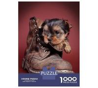 Puzzle for Adults 1000 Pieces Yorkie Boots Jigsaws for Adults Family Game Perfect Decoration Unique Gifts for Birthday And Christmas 38x26cm/1000pcs