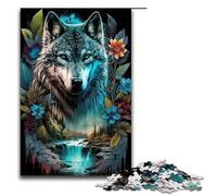Puzzle for Adults 1000pcs Pieces Mandala Jungle Wolf Jigsaw for Educational Game Challenge Toy Unique Home Decor And Gifts 75x50cm