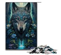 Puzzle for Adults 1000pcs Pieces Mandala Wolf in Jungle Jigsaw for Educational Game Challenge Toy Unique Home Decor And Gifts 75x50cm