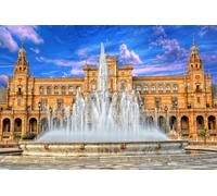 Puzzle for Adults 1500 - Palace of Seville, Spain Under the Magic Sky, Mj453TY 57x87cm