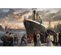 Puzzle for Adults 200 Pieces Titanic Docked Vintage Art 35x25CM
