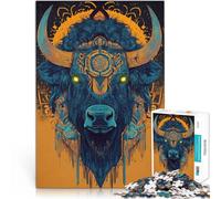 Puzzle for Adults 2000 Pieces bull head art Quiz game 70x100cm for is ideal as a gift for the whole family for and Age 14 Years Up