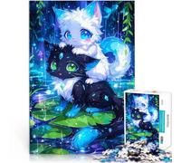 Puzzle for Adults 2000 Pieces Cute Cat Duo in Rain Lernspiel-Herausforderungsspielzeug Ein Kunstwerk70x100cm