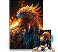 Puzzle for Adults 2000 Pieces Golden Eagle in Flames Lernspiele DIY Spielzeug Wunschliste mit dem Weihnachtsmann70x100cm
