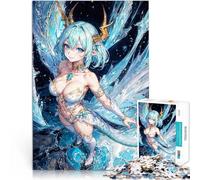 Puzzle for Adults 2000 Pieces Ice Dragon Princess Pädagogisches Spielzeug zum Stressabbau Eltern-Kind-Interaktion70x100cm