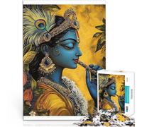 Puzzle for Adults 2000 Pieces Krishna with Flute Interessante Stressreduzierung einzigartiges Herausforderungsspiel70x100cm