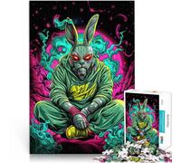 Puzzle for Adults 2000 Pieces Neon Rabbit family fun games 70x100cm is ideal as a gift for the whole family for for Age 14