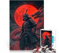 Puzzle for Adults 2000 Pieces Samurai dragon Red Moon Schwierig und herausfordernd Heimdekoration Spielzeug70x100cm