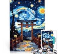 Puzzle for Adults 2000 Pieces Torii Gate Starry Night Intellektuelles Spiel Jedes Stück ist einzigartig Anspruchsvolles Familienspiel70x100cm