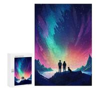 Puzzle for Adults 300 PCS Aurora Galaxy Night Couple Puzzle for Adults Anti-Stress Toys Home Decoration Unique Gifts for Birthday And Christmas 300 PCS