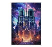 Puzzle for Adults 300 PCS Cathedral Notre Dame Paris Adult Puzzles Hands-on Game Precision Cutting Unique Gifts for Birthday And Christmas 300 PCS