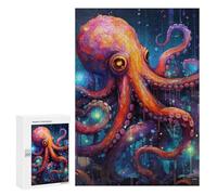 Puzzle for Adults 300 PCS Colorful Octopus Artwork -3 Puzzle for Adults Brain Teaser Game Difficult Challenge for Is Ideal As A Gift 300 PCS