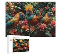 Puzzle for Adults 300 PCS Colorful Parrots in Amazon Jungle Puzzle for Adults Brain Teaser Game Difficult Challenge for Is Ideal As A Gift 300 PCS