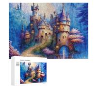 Puzzle for Adults 300 PCS Enchanted Castle in Fantasy Land Puzzle for Adults Brain Teaser Game Difficult Challenge for Is Ideal As A Gift 300 PCS