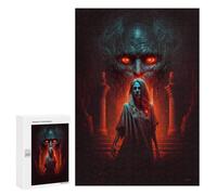 Puzzle for Adults 300 PCS Evil Entity in Dark Temple Puzzle for Adults Brain Teaser Game Difficult Challenge for Is Ideal As A Gift 300 PCS