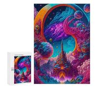 Puzzle for Adults 300 PCS Fantasy Portal to Another World -3 Puzzle for Adults Brain Teaser Game Difficult Challenge for Is Ideal As A Gift 300 PCS