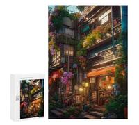 Puzzle for Adults 300 PCS Floral Urban Alleyway Puzzle for Adults Brain Teaser Game Difficult Challenge for Is Ideal As A Gift 300 PCS