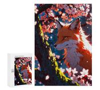 Puzzle for Adults 300 PCS Furious Fox Cherry Blossom Adult Jigsaw Puzzles Hand Speed Race Parent-child Interaction Deal As Gifts for The Whole Family 300 PCS