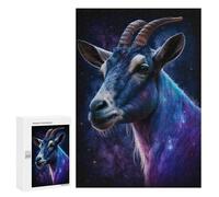 Puzzle for Adults 300 PCS Galactic Goat Art Print Adult Jigsaw Puzzles Hand Speed Race Parent-child Interaction Deal As Gifts for The Whole Family 300 PCS